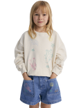 The New Society Kids' Kostas Cotton Ribbed Sweatshirt, Macadamia