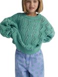The New Society Kids' Sifnos Cotton Knitted Ribbed Jumper