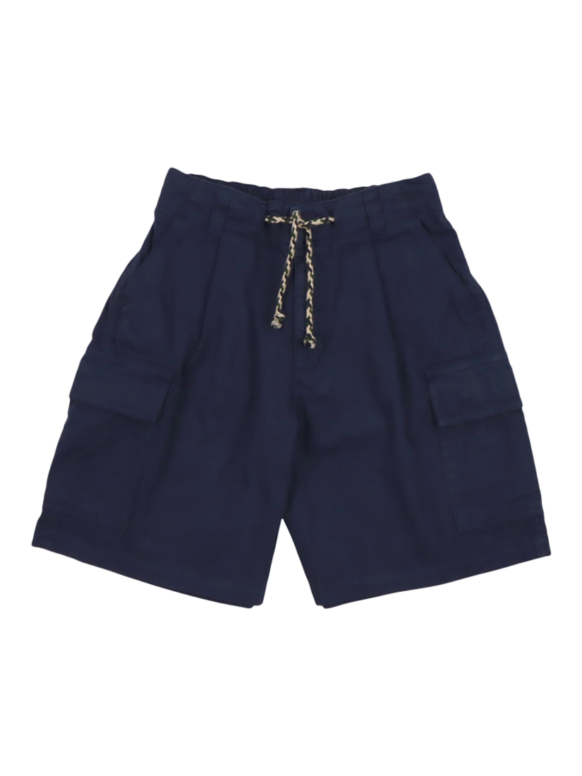 Product image 1 of 2, which shows The New Society Kids' Artemis Bermuda Cargo Shorts, Navy, 4 years