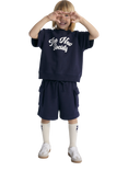The New Society Kids' Pylos Bermuda Cargo Shorts, Navy