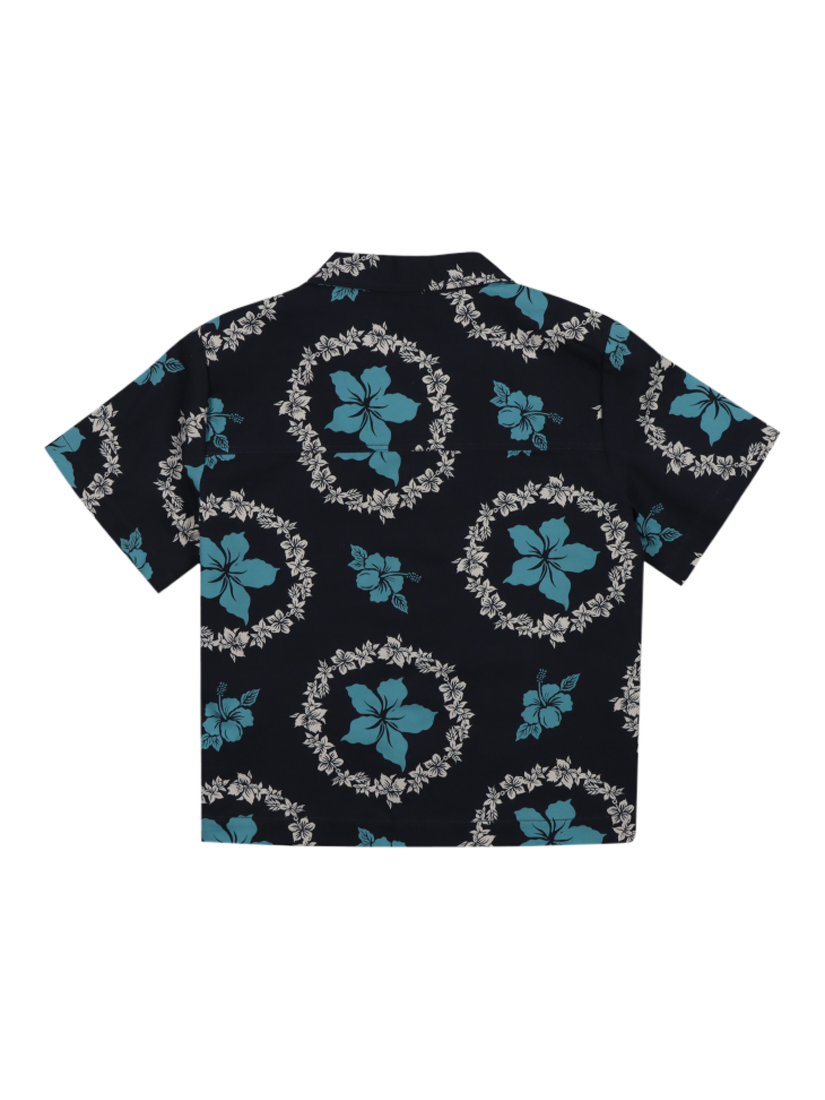Product image 2 of 7, which shows The New Society Kids' Dionisio Cotton Button Shirt, Navy, 4 years