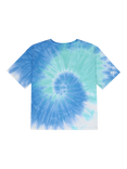 The New Society Kids' Rhea Cotton Tie-Dye Short Sleeve Logo T-Shirt, Cobalto
