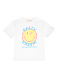 The New Society Kids' Smiley Short Sleeve T-Shirt, White
