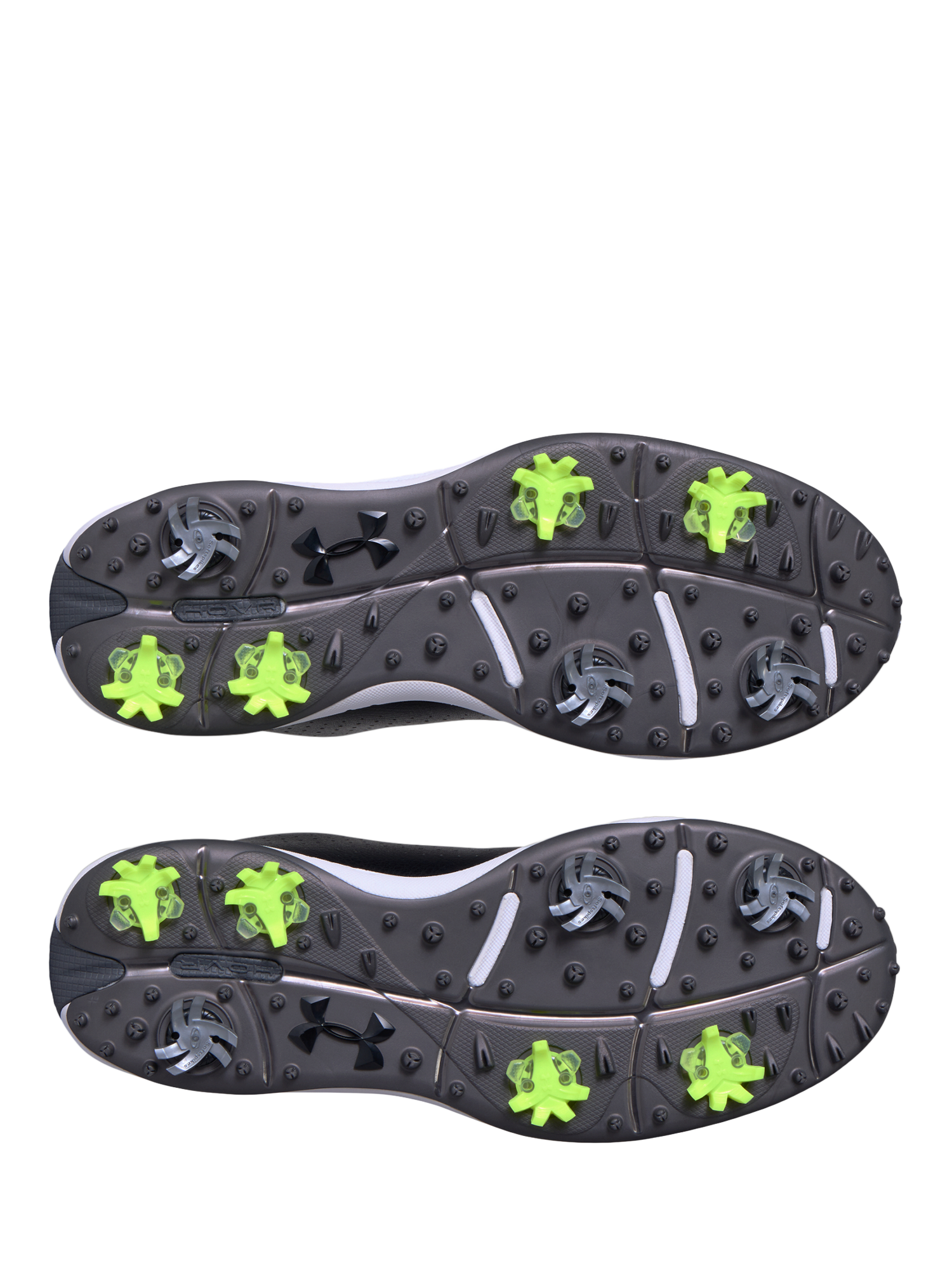 Product image 4 of 7, which shows Under Armour Men's HOVR Drive 2 Golf Shoes, Black /  Silver, 9