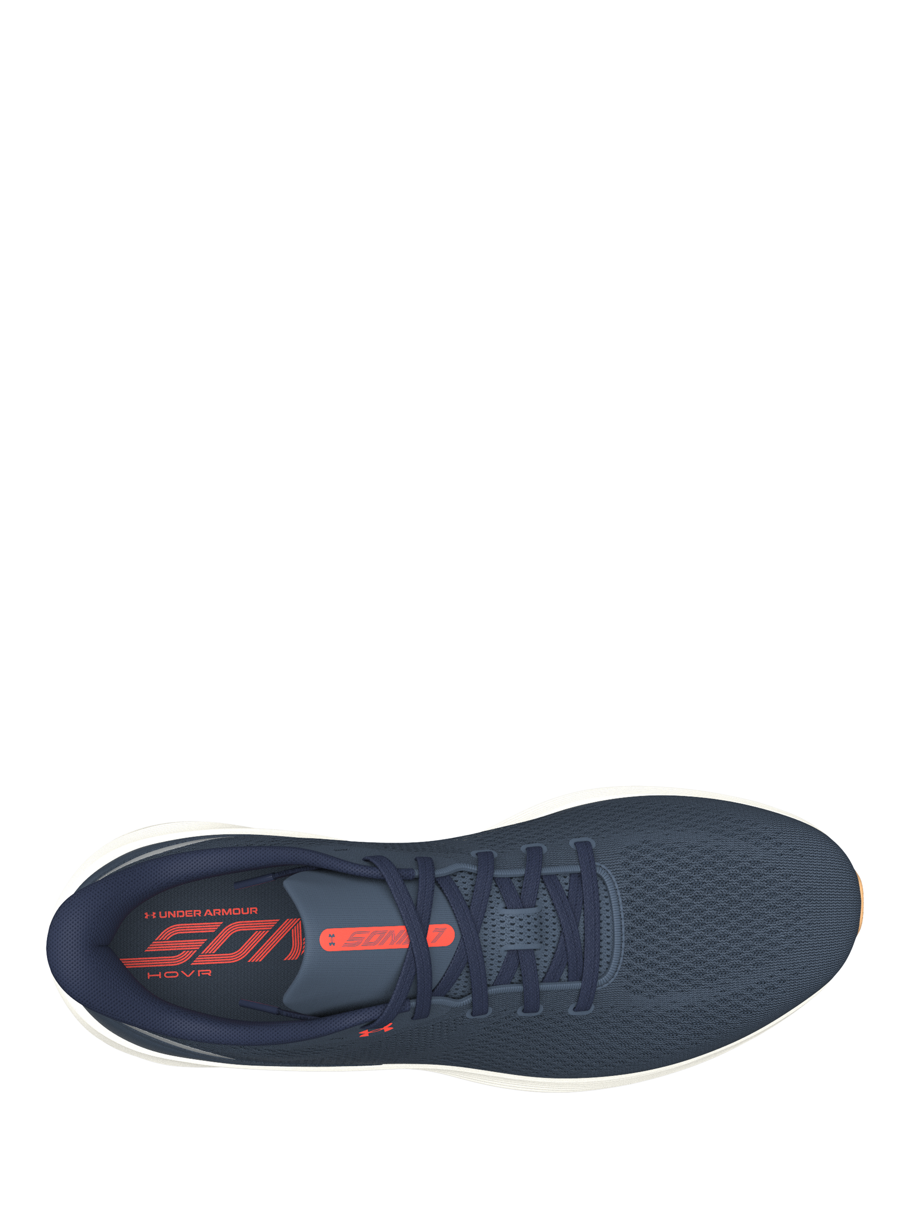 Product image 3 of 6, which shows Under Armour Men's Sonic 7 Running Shoes, White Quartz/Navy, 7