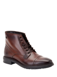 Base London Duke Leather Toe Cap Boots, Brown