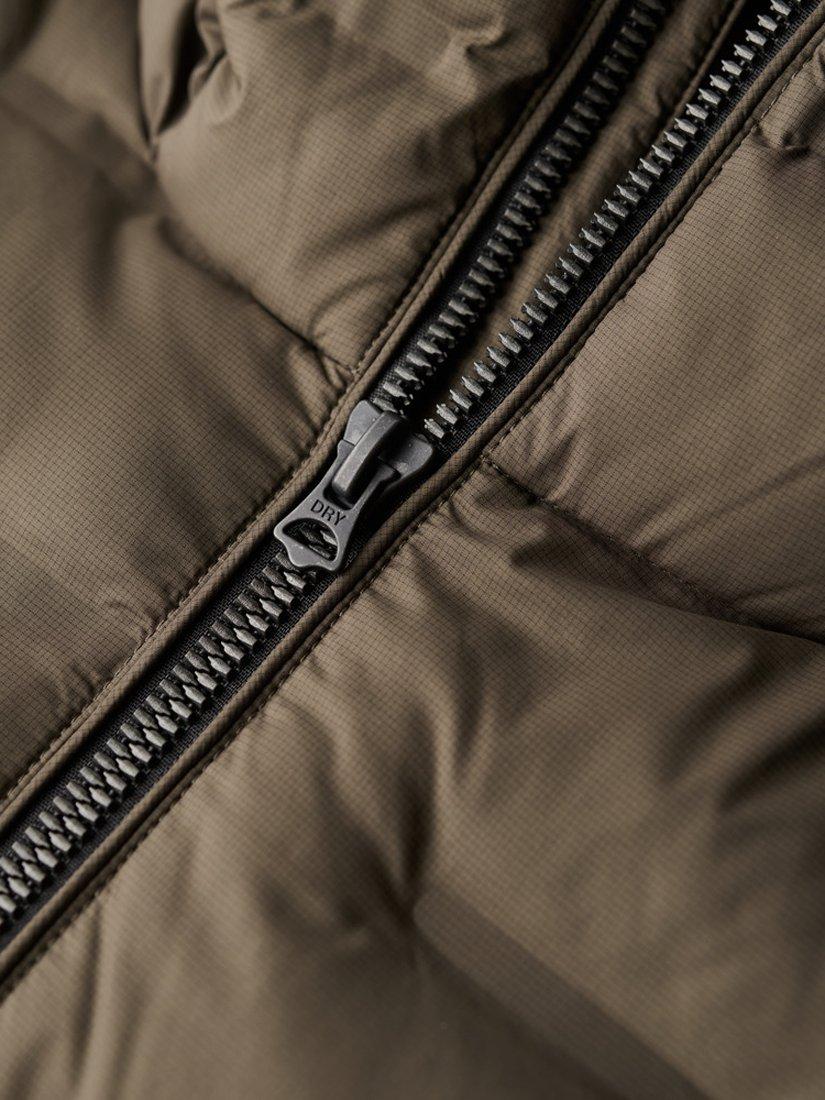Product image 5 of 5, which shows Superdry Hooded Quilted Puffer Coat, After Dark Brown, S