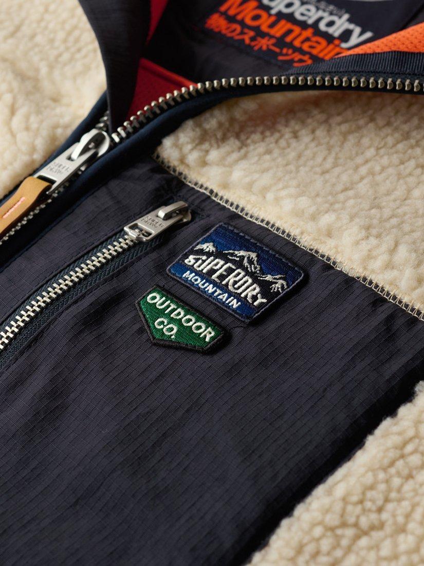 Product image 6 of 6, which shows Superdry Vintage Retro Fleece Gilet, Oatmeal Beige, S