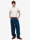 Superdry 90s Baggy Jeans, Mid Blue Flat Wash