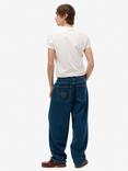 Superdry 90s Baggy Jeans, Mid Blue Flat Wash