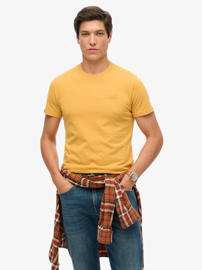 Superdry Essential Logo Embroidered T-Shirt, Winter Gold