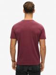 Superdry Classic Core Logo Shadow T-Shirt, Port Red