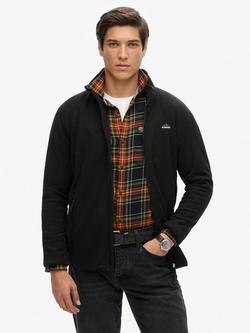 Superdry Polar Fleece Full Zip Jacket, Black