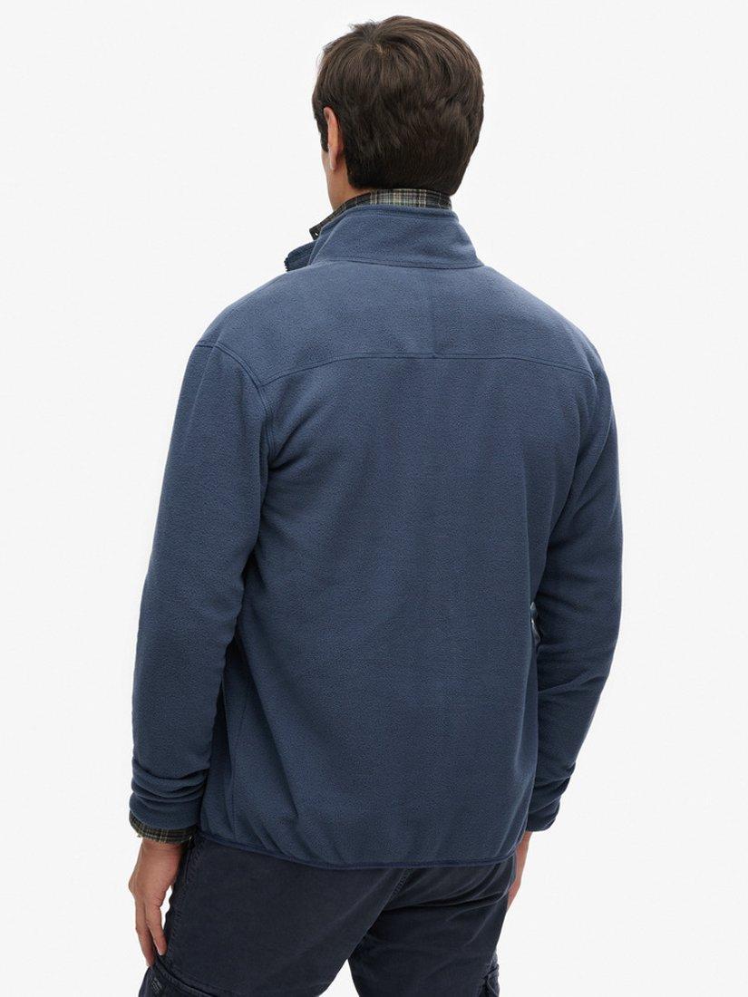 Product image 2 of 6, which shows Superdry Polar Fleece Full Zip Jacket, Lauren Navy, S