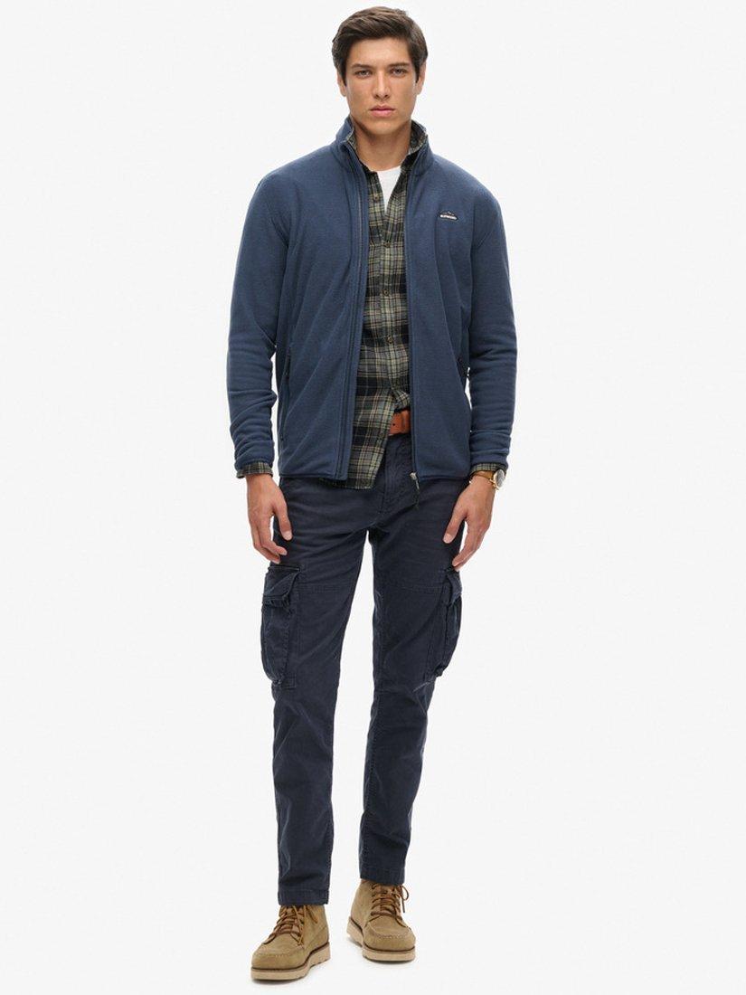 Product image 4 of 6, which shows Superdry Polar Fleece Full Zip Jacket, Lauren Navy, S