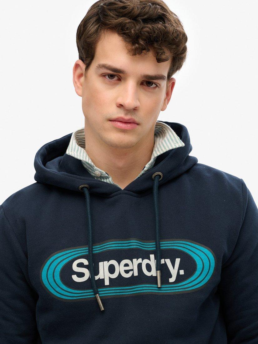 Product image 4 of 5, which shows Superdry Vintage Trade Tab Hoodie, Eclipse Navy, S