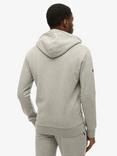 Superdry Plain Zip Hoodie, Grey Marl