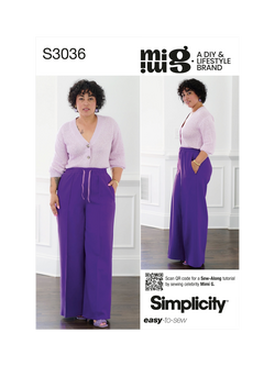 Simplicity Misses' Jogger Pants Sewing Pattern, S3036, Multi