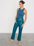 Never Fully Dressed Faux Leather Trousers, Teal