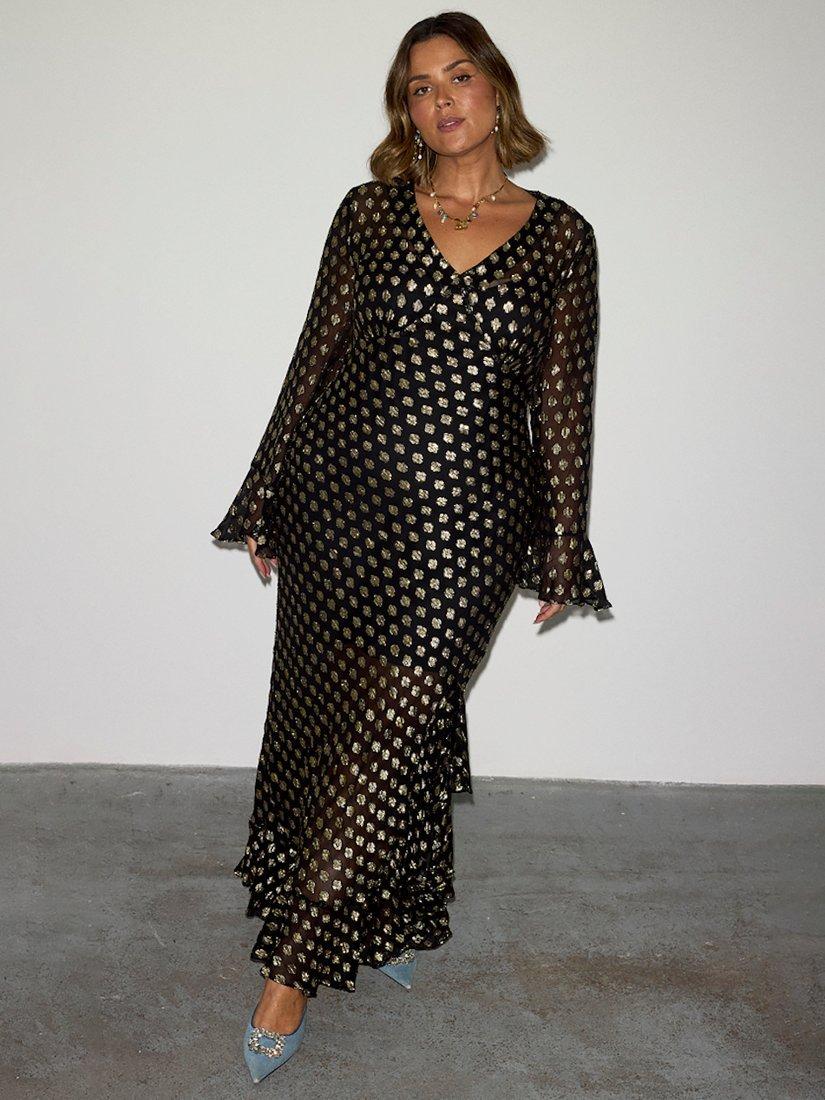 Product image 4 of 6, which shows Never Fully Dressed Kitti Sparkle Dress, Black, 6