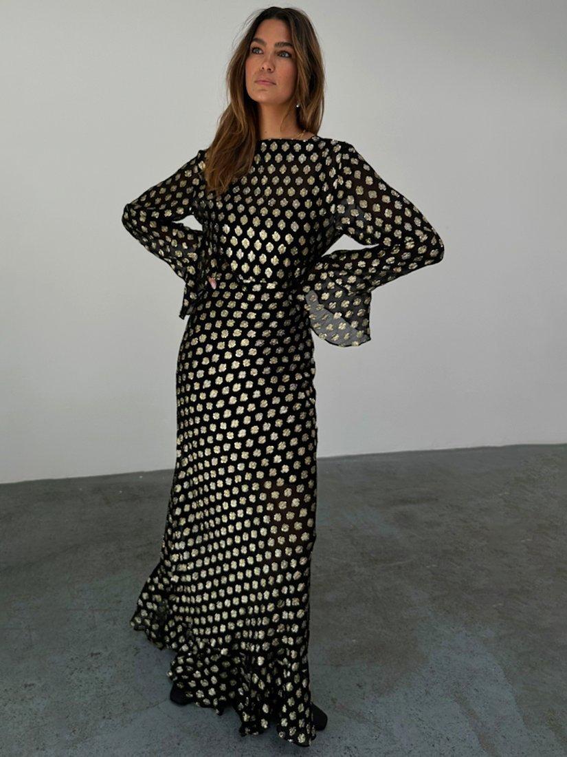 Product image 5 of 6, which shows Never Fully Dressed Kitti Sparkle Dress, Black, 6