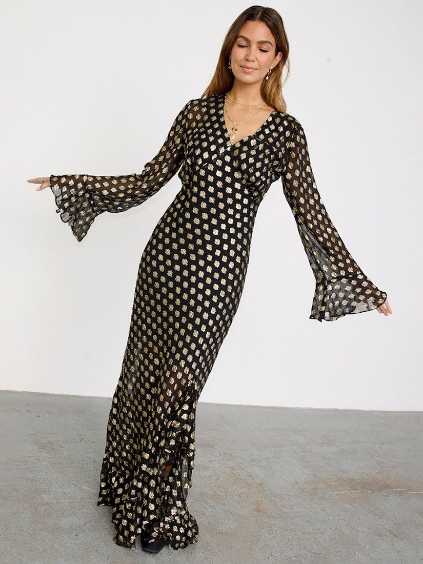 Product image 6 of 6, which shows Never Fully Dressed Kitti Sparkle Dress, Black, 6