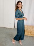 Never Fully Dressed May Lace Trim Dress, Teal
