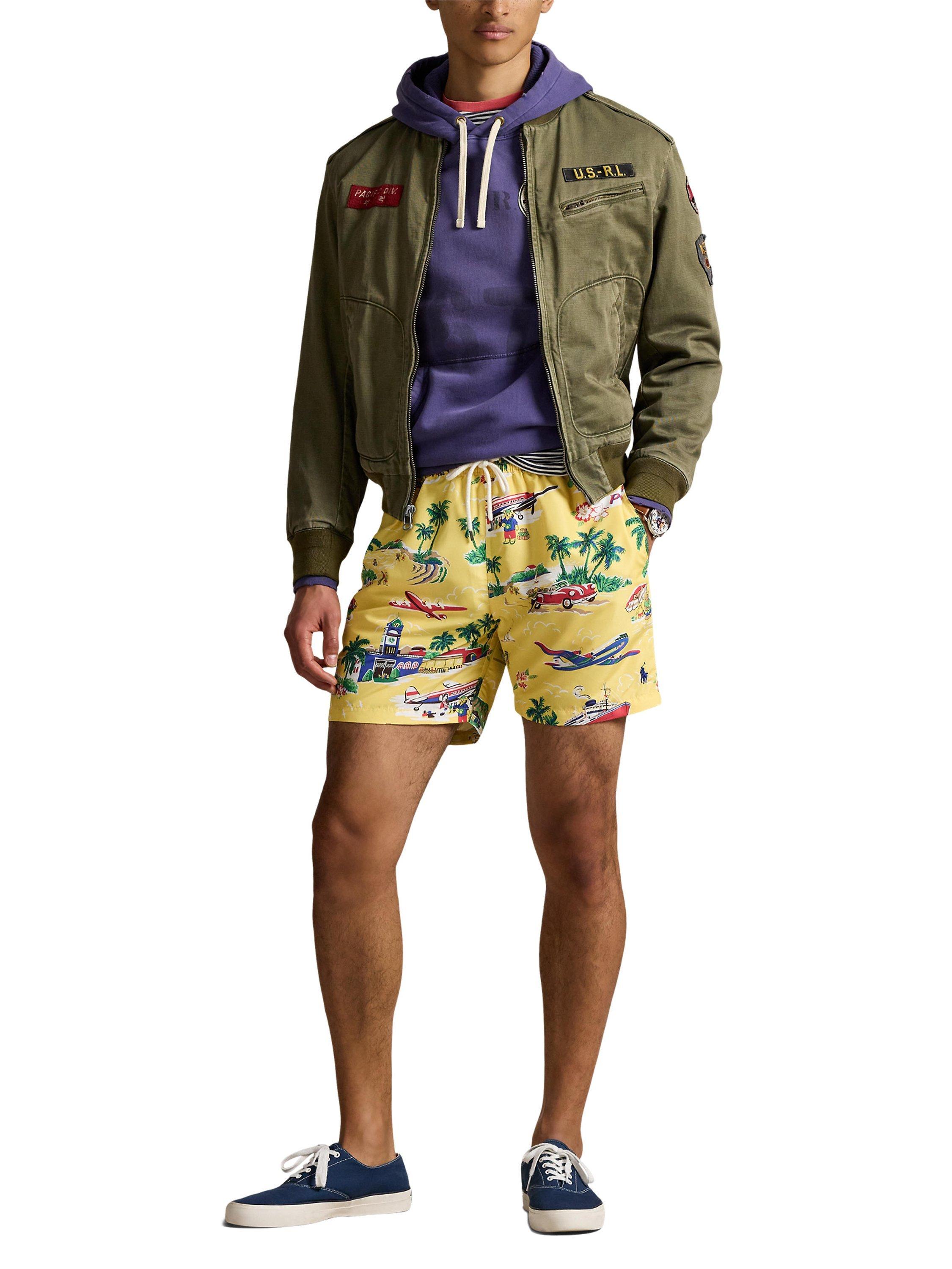 Product image 2 of 4, which shows Ralph Lauren Holiday Swimming Trunks, On Holiday Bear, S