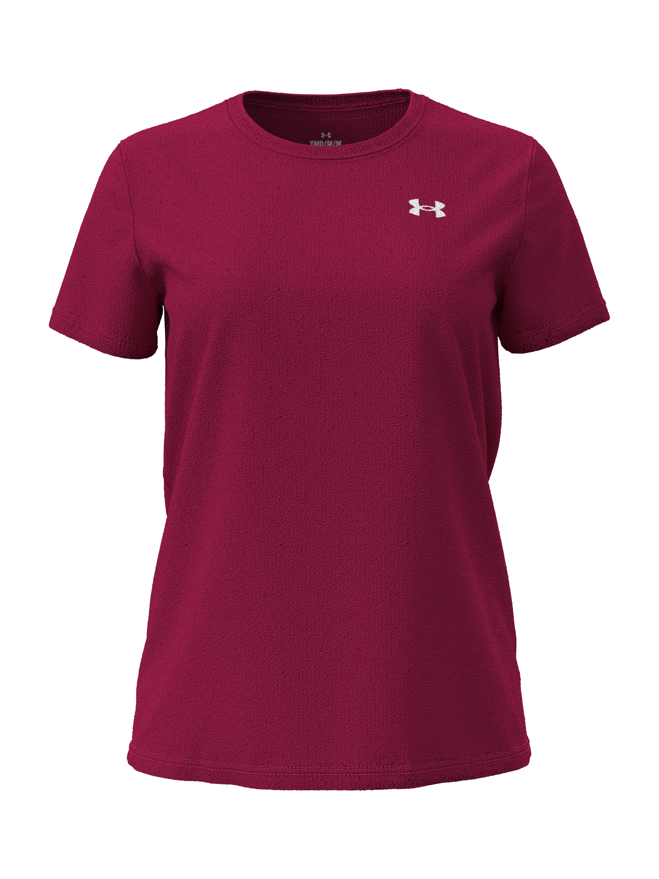 Product image 1 of 4, which shows Under Armour Women's Tech Ribbed T-Shirt, Fuchsia/ White, XS