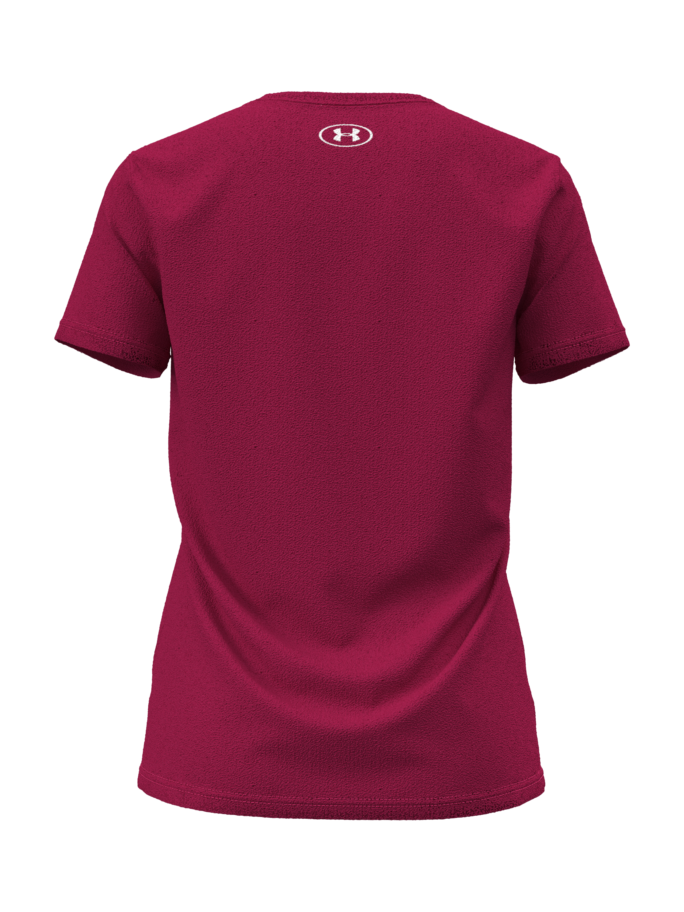 Product image 2 of 4, which shows Under Armour Women's Tech Ribbed T-Shirt, Fuchsia/ White, XS