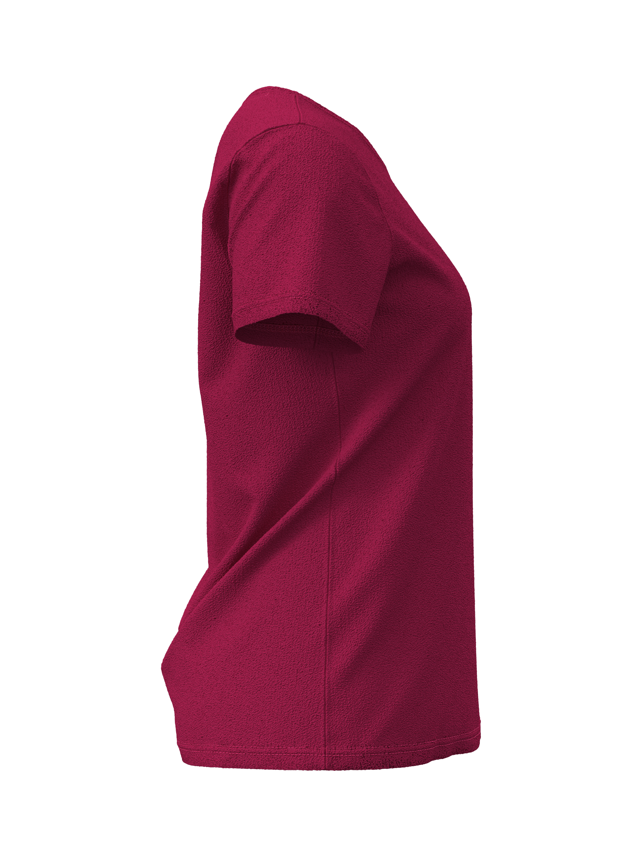 Product image 3 of 4, which shows Under Armour Women's Tech Ribbed T-Shirt, Fuchsia/ White, XS