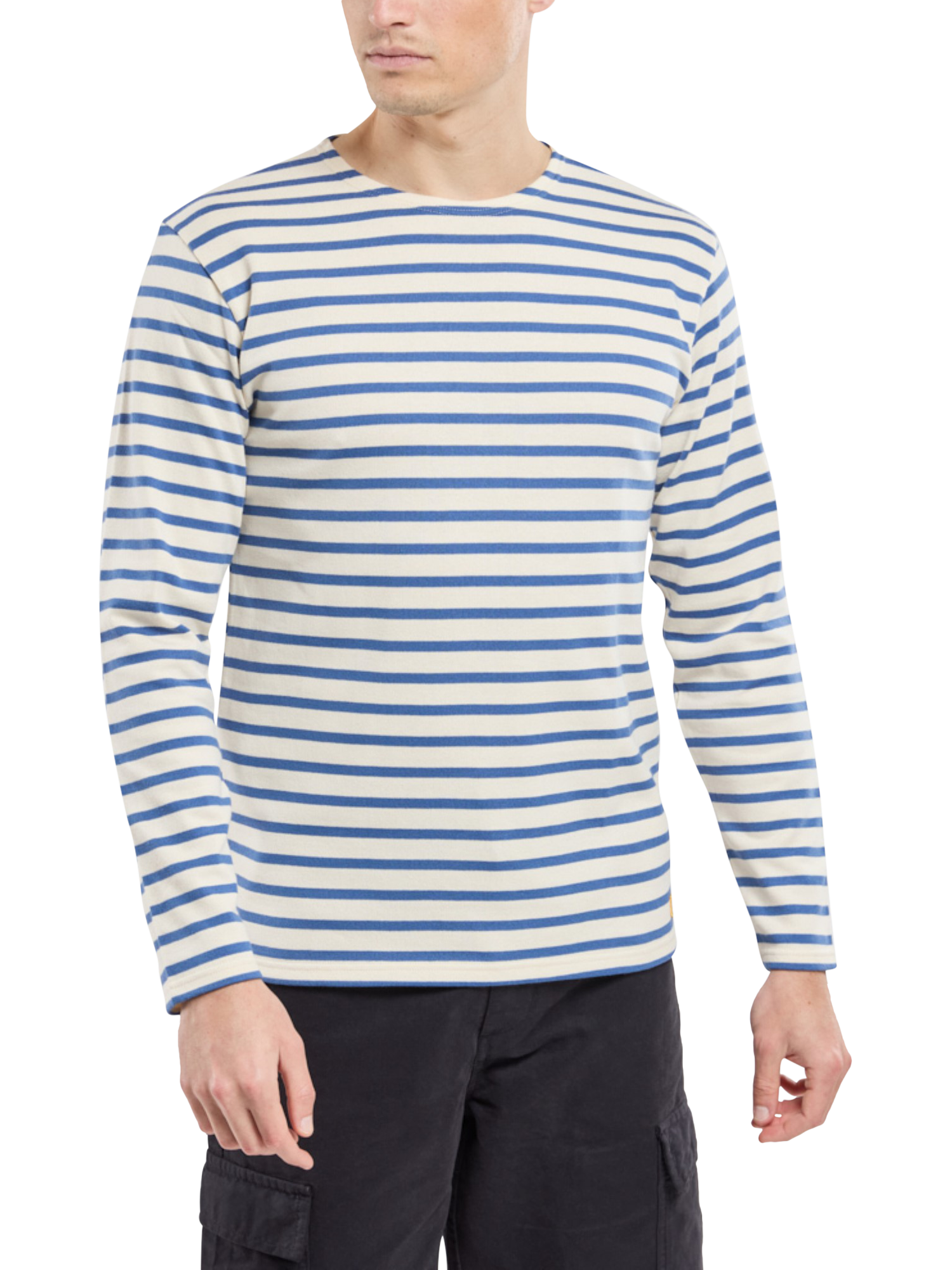 Product image 4 of 4, which shows Armor Lux Breton Stripe Long Sleeve Top, Nature/Obscur, S