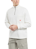 Armor Lux Troyer Cotton Sweatshirt, Milk