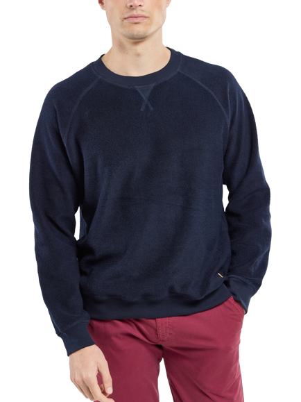 Armor Lux Cotton Raglan Sweatshirt, Marine Deep - view 2, Marine Deep