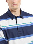 Armor Lux Cotton Oversized Fit Short Sleeve Polo Shirt, Navy Obscure/Multi