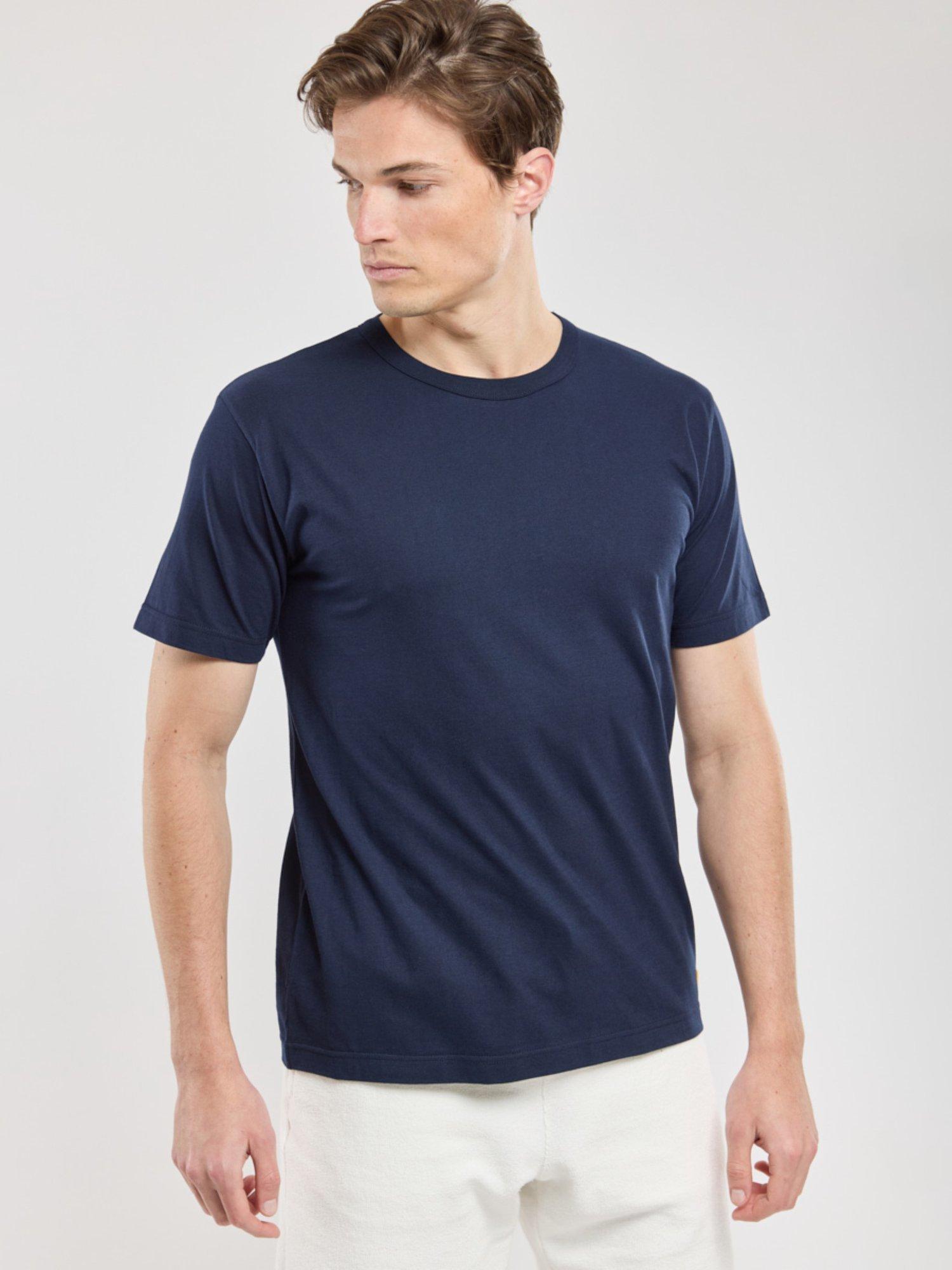 Product image 1 of 4, which shows Armor Lux Cotton Regular Fit Short Sleeve T-Shirt, Marine Deep, S