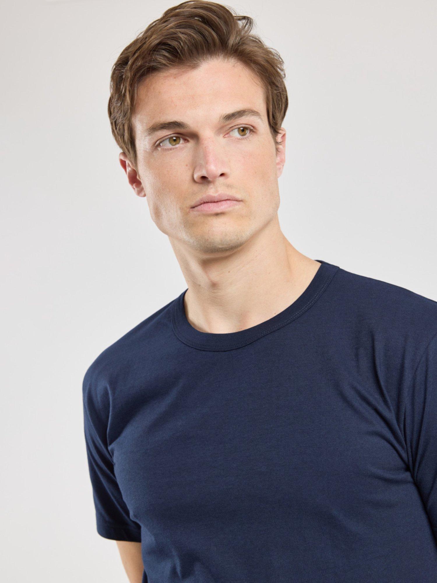 Product image 2 of 4, which shows Armor Lux Cotton Regular Fit Short Sleeve T-Shirt, Marine Deep, S
