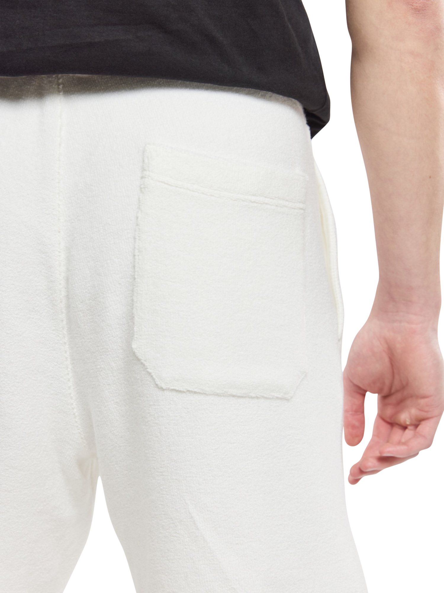 Product image 3 of 4, which shows Armor Lux Terry Cotton Shorts, Milk, L
