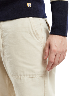 Armor Lux Canvas Trousers, Oyster Clair - view 2, Oyster Clair