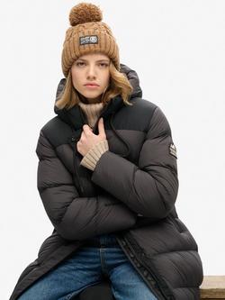 Superdry Chunky Cable Knit Beanie, Island Toffee Twist