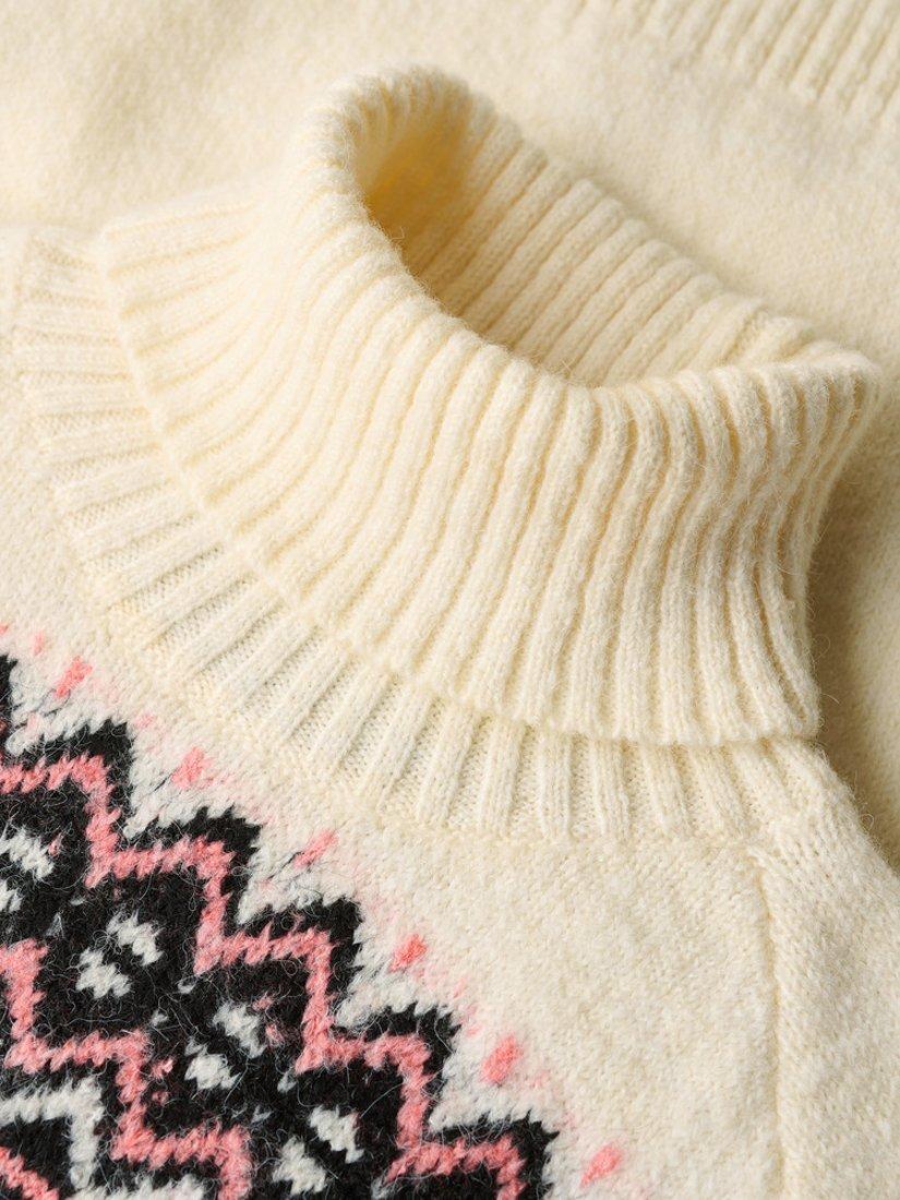 Product image 5 of 5, which shows Superdry Fair Isle Roll Neck Jumper, Ecru, 8