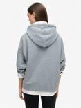 Superdry Essential Logo Overdyed Zip Hoodie, Blue Fog