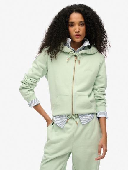 Superdry Essential Logo Zip Hoodie, Surf Spray Green