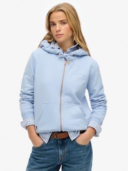 Superdry Essential Logo Zip Hoodie, Rich Blue, Rich Blue