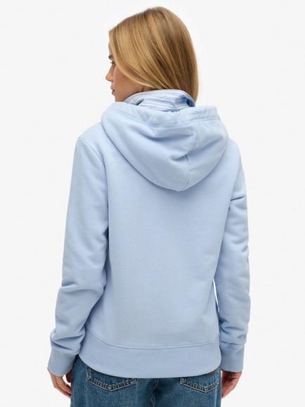 Superdry Essential Logo Zip Hoodie, Rich Blue - view 2, Rich Blue