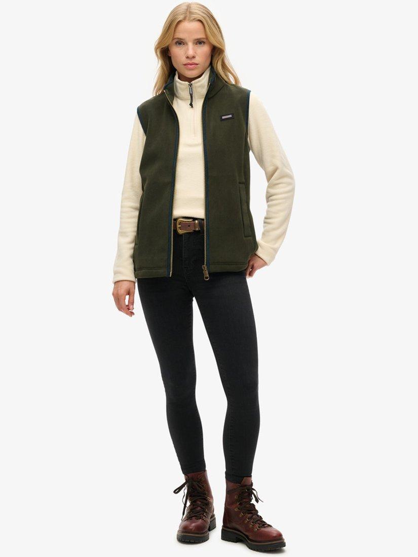 Product image 3 of 4, which shows Superdry Polar Fleece Half Zip Jumper, Oatmeal Beige, 8