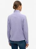 Superdry Polar Fleece Half Zip Jumper, Dull Purple