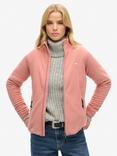 Superdry Polar Fleece Full Zip Jacket, Ash Rose