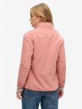 Superdry Polar Fleece Full Zip Jacket, Ash Rose