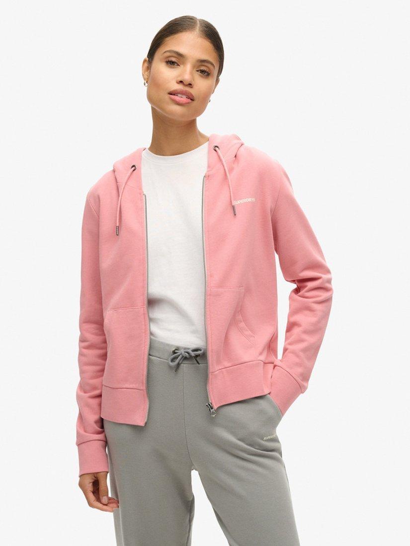Superdry Zip Hoodie, Smoke Rose